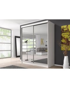 Firenze203 M20 tolóajtós, tükrös, gardróbszekrény fehér